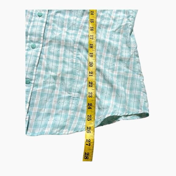 Duluth Trading Co Shirt Womens Medium Vented Mesh Long Sleeve Roll Tab Button Up - Picture 10 of 11